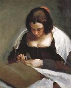 Diego Velazquez Portrait d'une Jeune Femme cousant (df02) oil painting reproduction